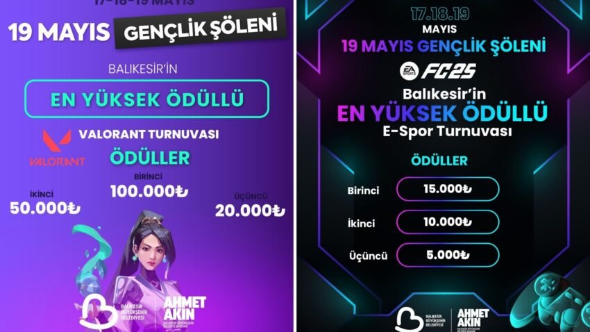 Balıkesir’de Gençlik Coşkusu Esporla Taçlanıyor: 200 Bin TL Ödüllü Turnuva Heyecanı Başlıyor